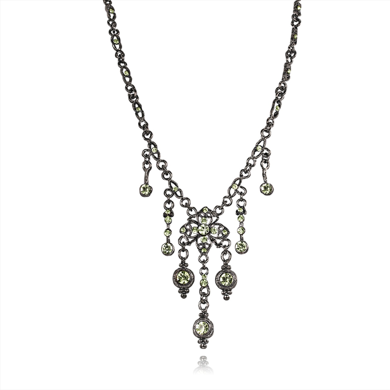 silve plated necklace earring set fashion alloy crystal jewelry